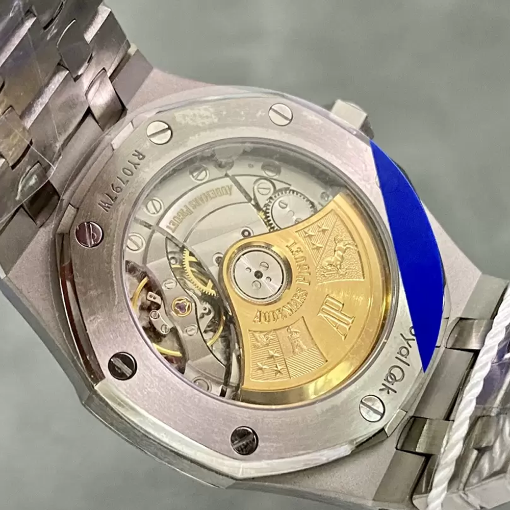 오데마피게 로얄오크 블루 텍스처 다이얼 SS 브레이슬릿 37mm 15450