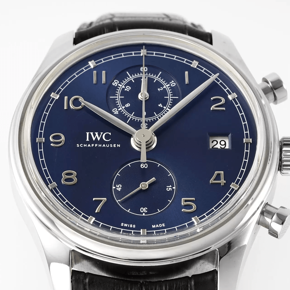 APS 공장 IWC 포르투기저 크로노그래프 클래식 청판 가죽 스트랩 42mm IW390303