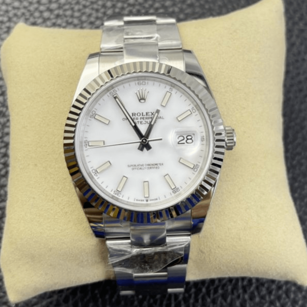 롤렉스 데이저스트 흰판 다이얼 바인덱스 SS 오이스터 41mm 126334