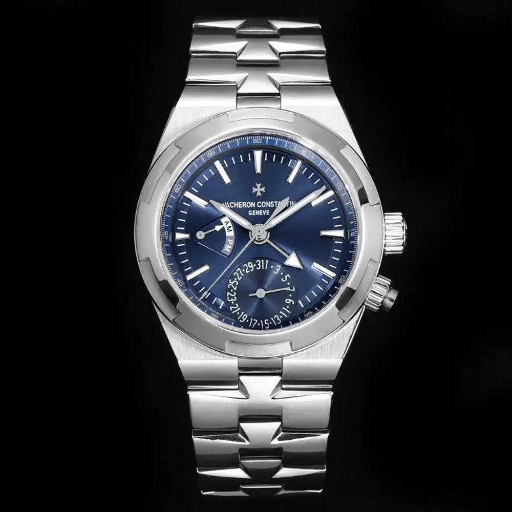 바쉐론 콘스탄틴 오버시즈 듀얼타임 블루 다이얼 SS 브레이슬릿 41mm 7900V/110A-B334