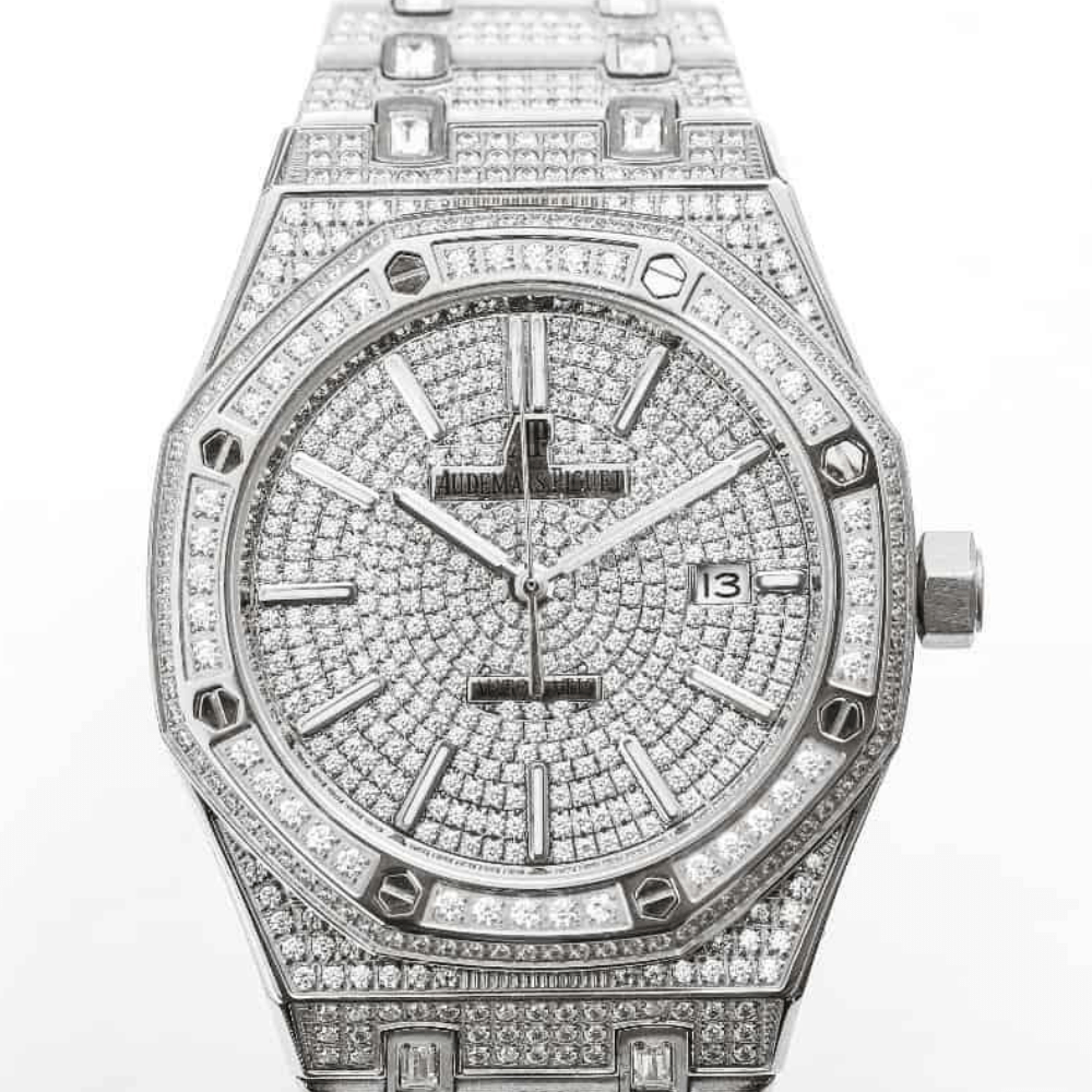 오데마피게 로얄오크 TRF RG 화이트골드 풀다이아세팅 41mm 15452BC