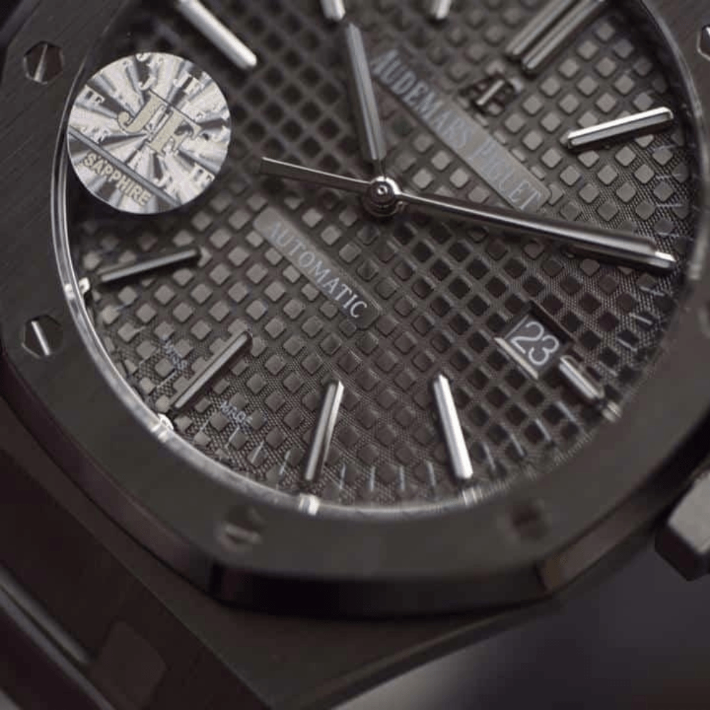 오데마피게 로얄오크 그레이 다이얼 스틸 SS 브레이슬릿 50주년 한정판 V5 41mm 15400ST