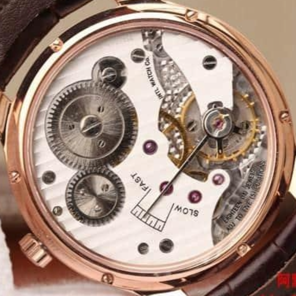 IWC 포르투기저 존스 소드 로즈골드 화이트 다이얼 레더 스트랩 44mm IW545408