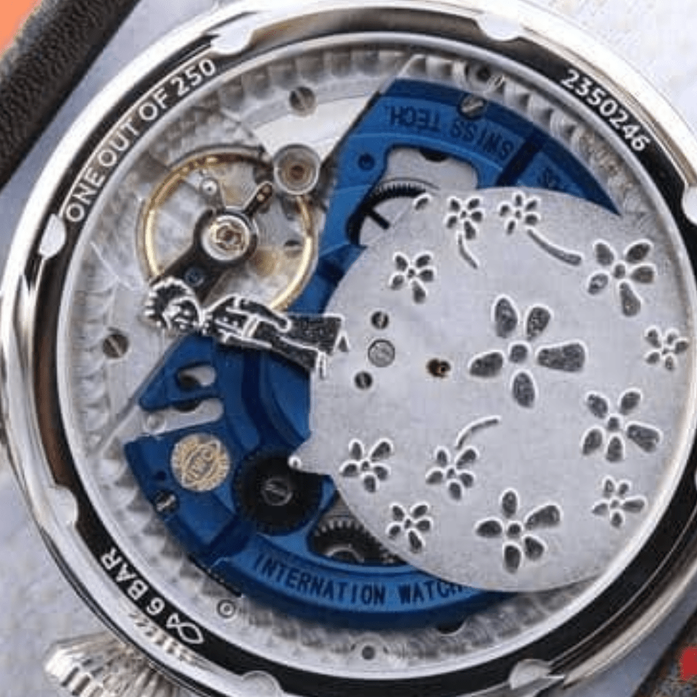 IWC 빅 파일럿 애뉴얼 캘린더 블루 다이얼 레더 스트랩 46mm IW502703