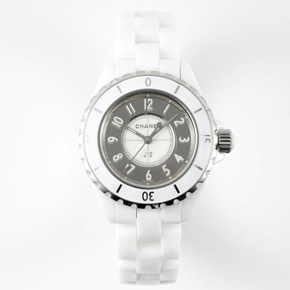샤넬 J12 리미티드 에디션 미러 세라믹 화이트 스트랩 33mm H4861