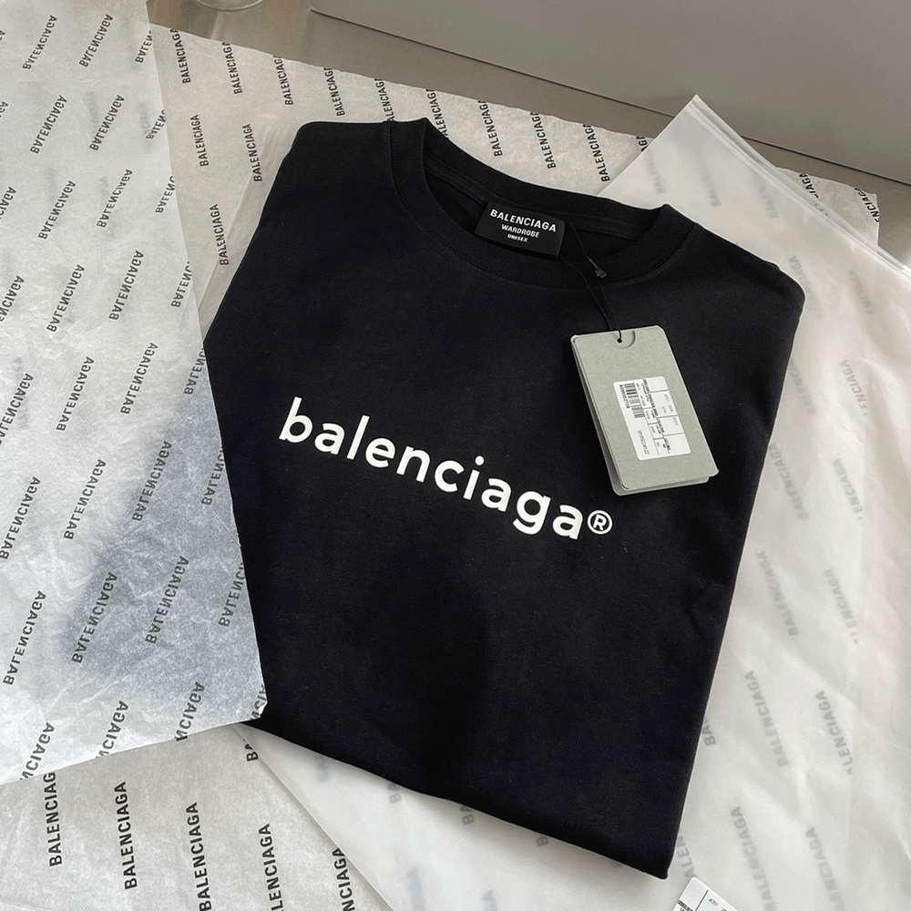 발렌시아가 24SS 로고 프린팅 반팔 티셔츠