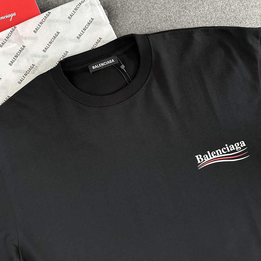 발렌시아가 24SS 웨이브 로고 프린팅 반팔 티셔츠