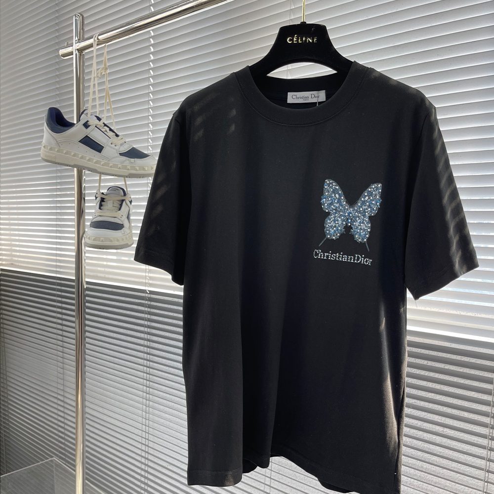 디올 24SS 나비로고 반팔 티셔츠 블랙