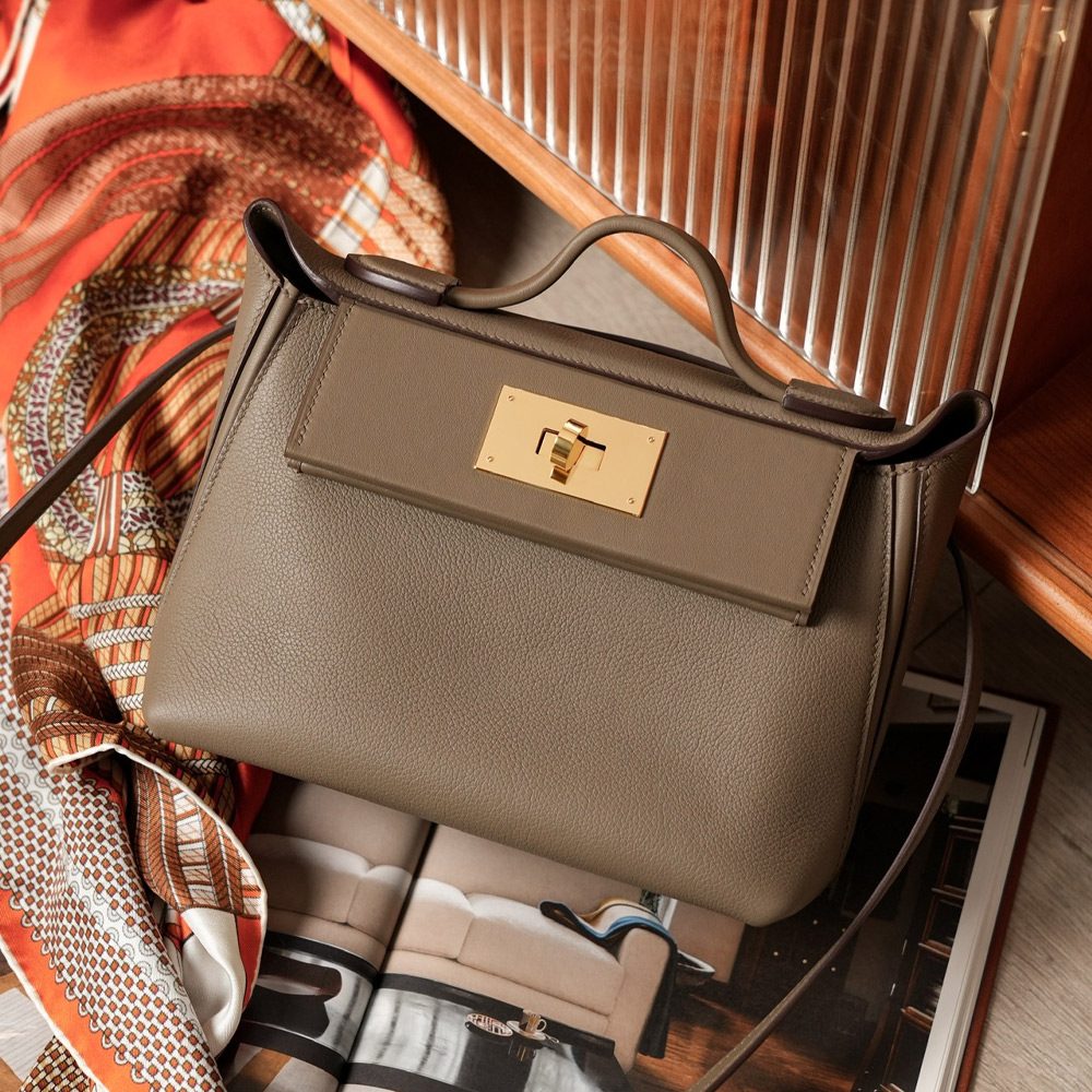 에르메스 올수공 뉴켈리 2424백 에토프 골드 버클