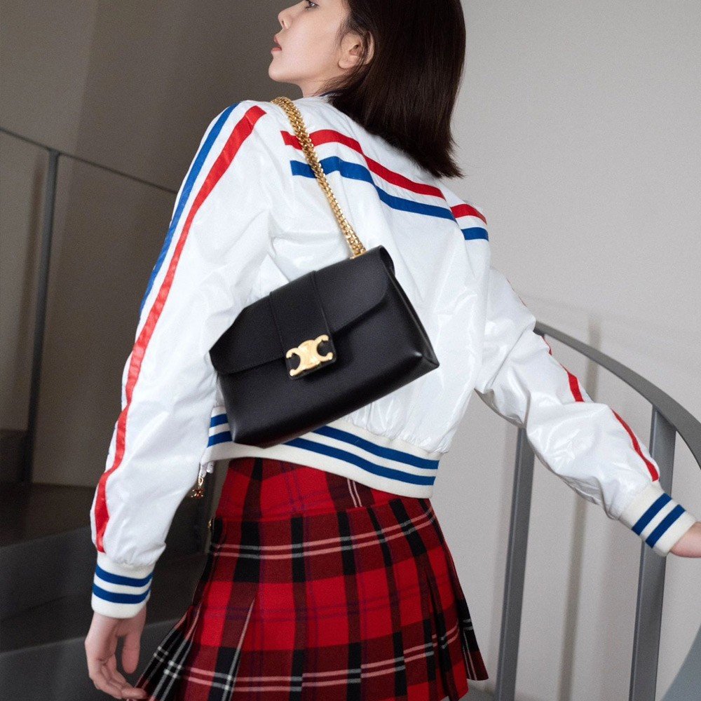 셀린느 틴 빅투아르백 금장 블랙 숄더 블랙