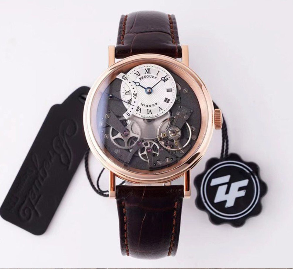 브레게 트래디션 레트로그레이드 로즈골드 레더 스트랩 40mm 7097BR/G1/9WU