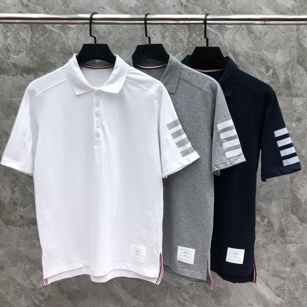 톰브라운 래글런 4바 라펠 폴로 반팔