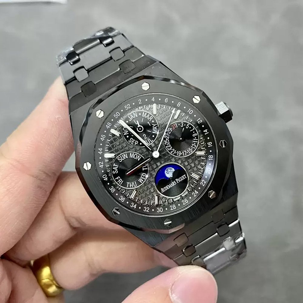 오데마피게 로얄오크 퍼페츄얼 캘린더 블랙다이얼 블랙 세라믹 41mm 26579