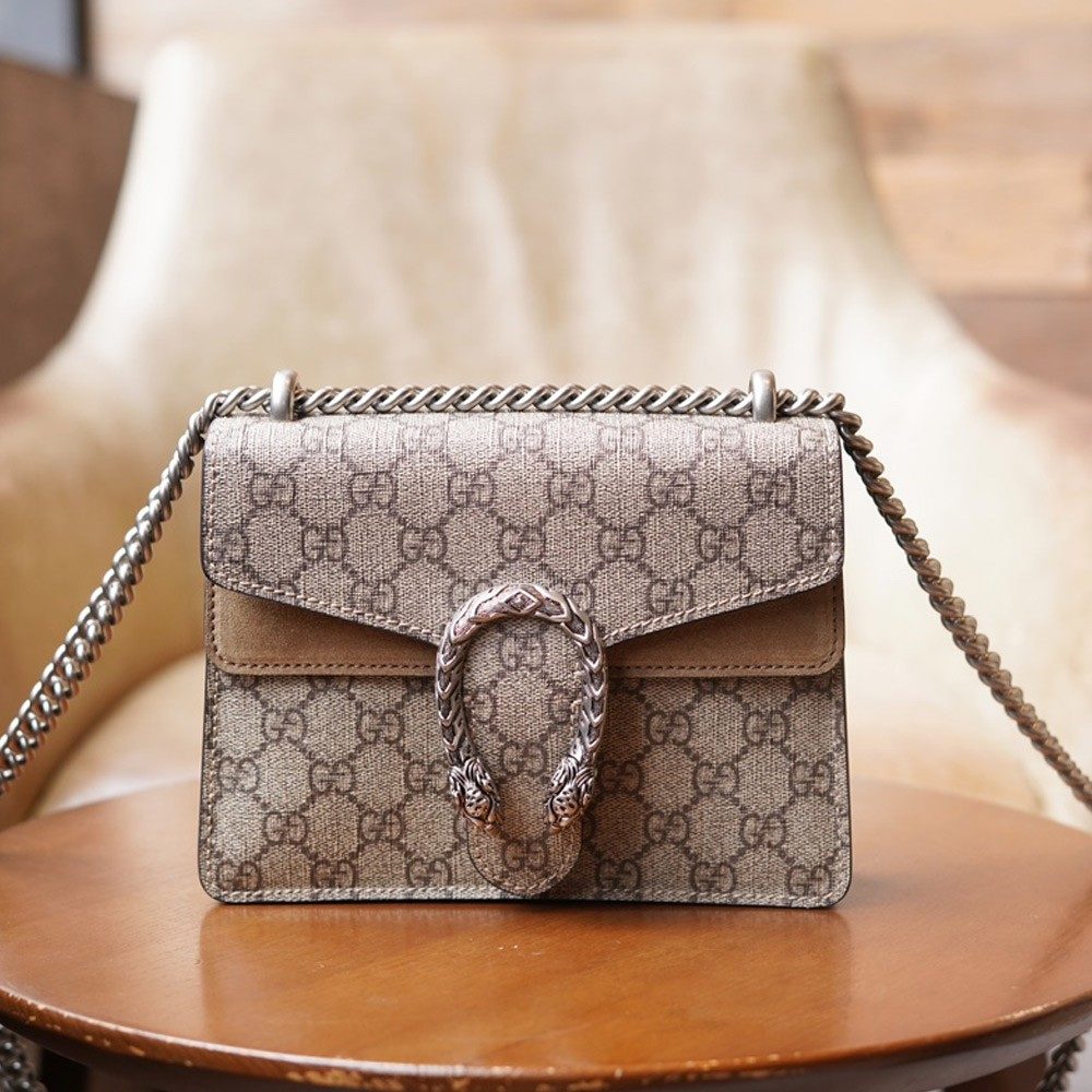 구찌 GG 디오니소스 수프림 미니 숄더백 브라운 421970