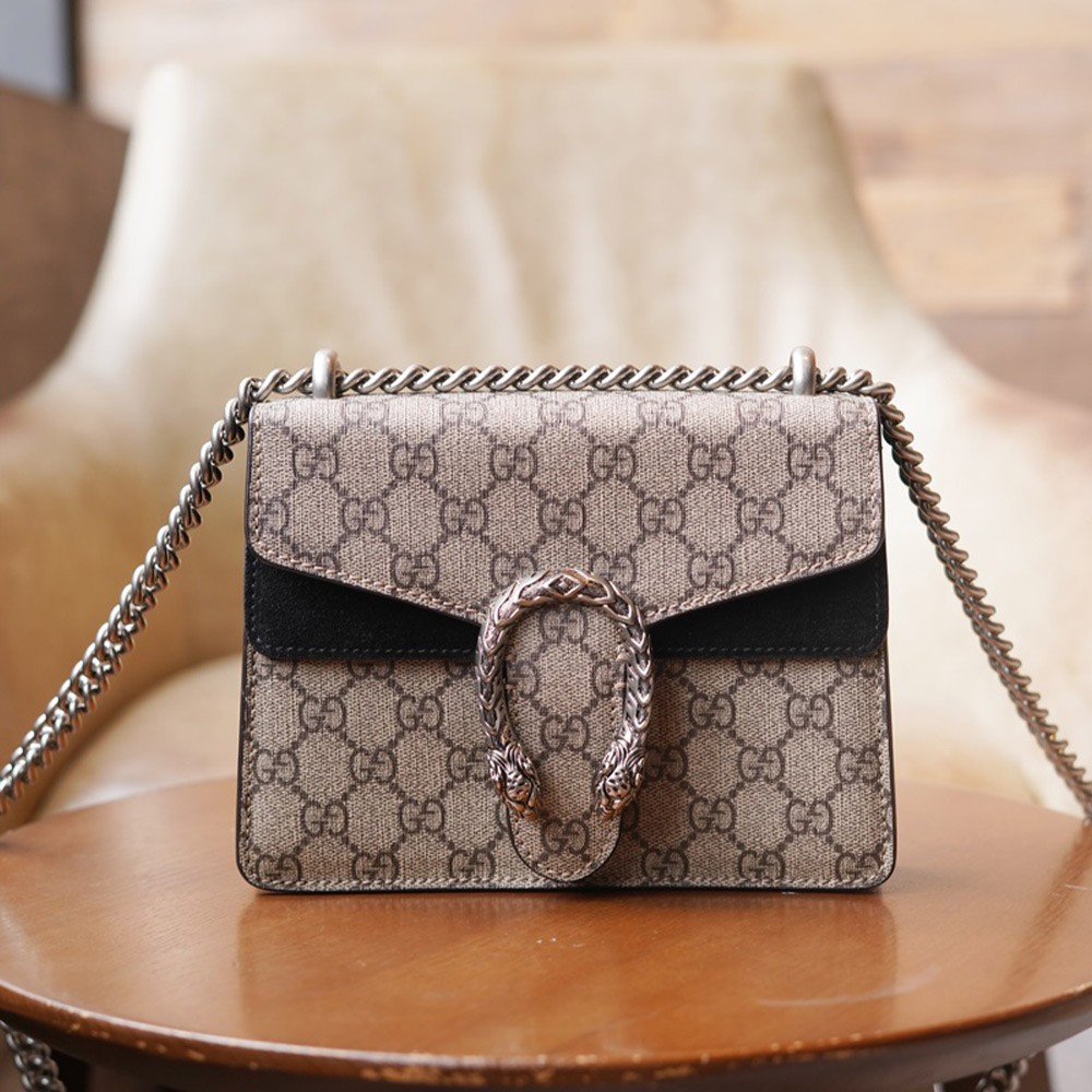 구찌 GG 디오니소스 수프림 미니 숄더백 블랙 421970