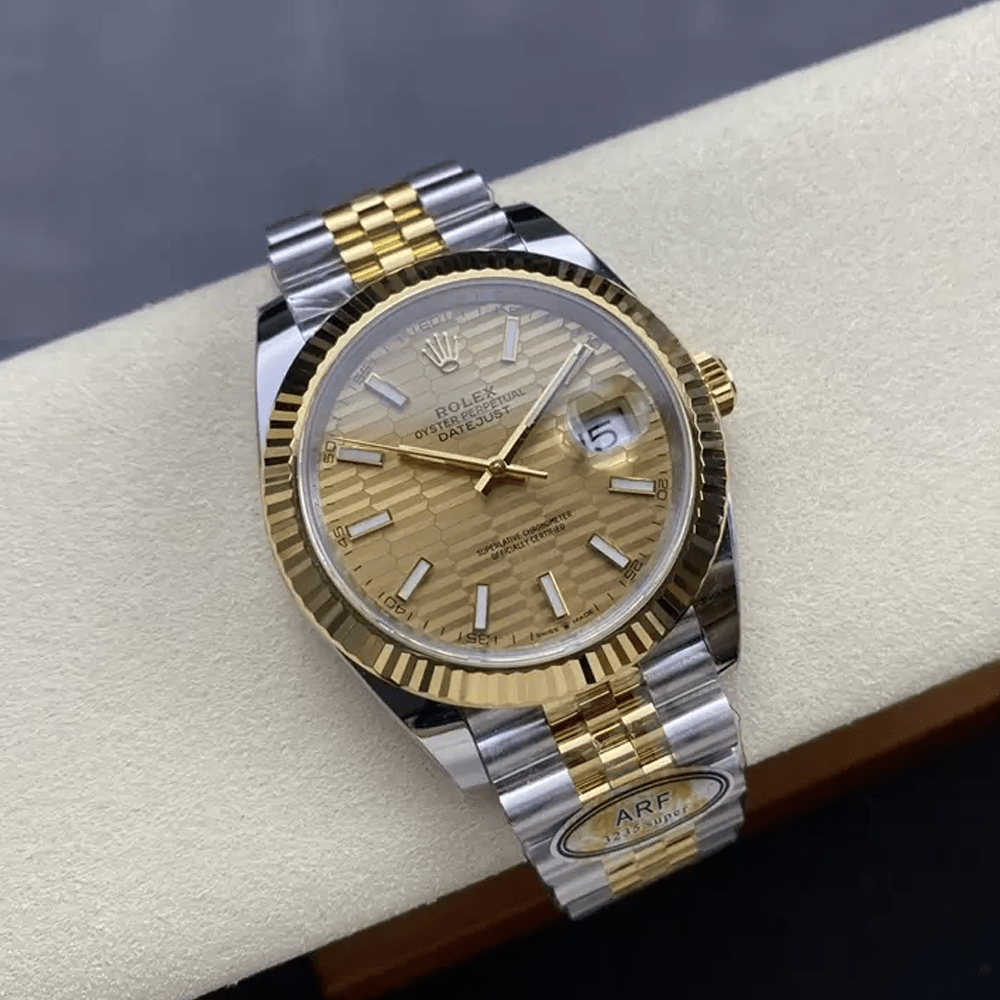 롤렉스 데이저스트 옐로우골드 텍스처 다이얼 YG 콤비 쥬빌레 41mm 126333