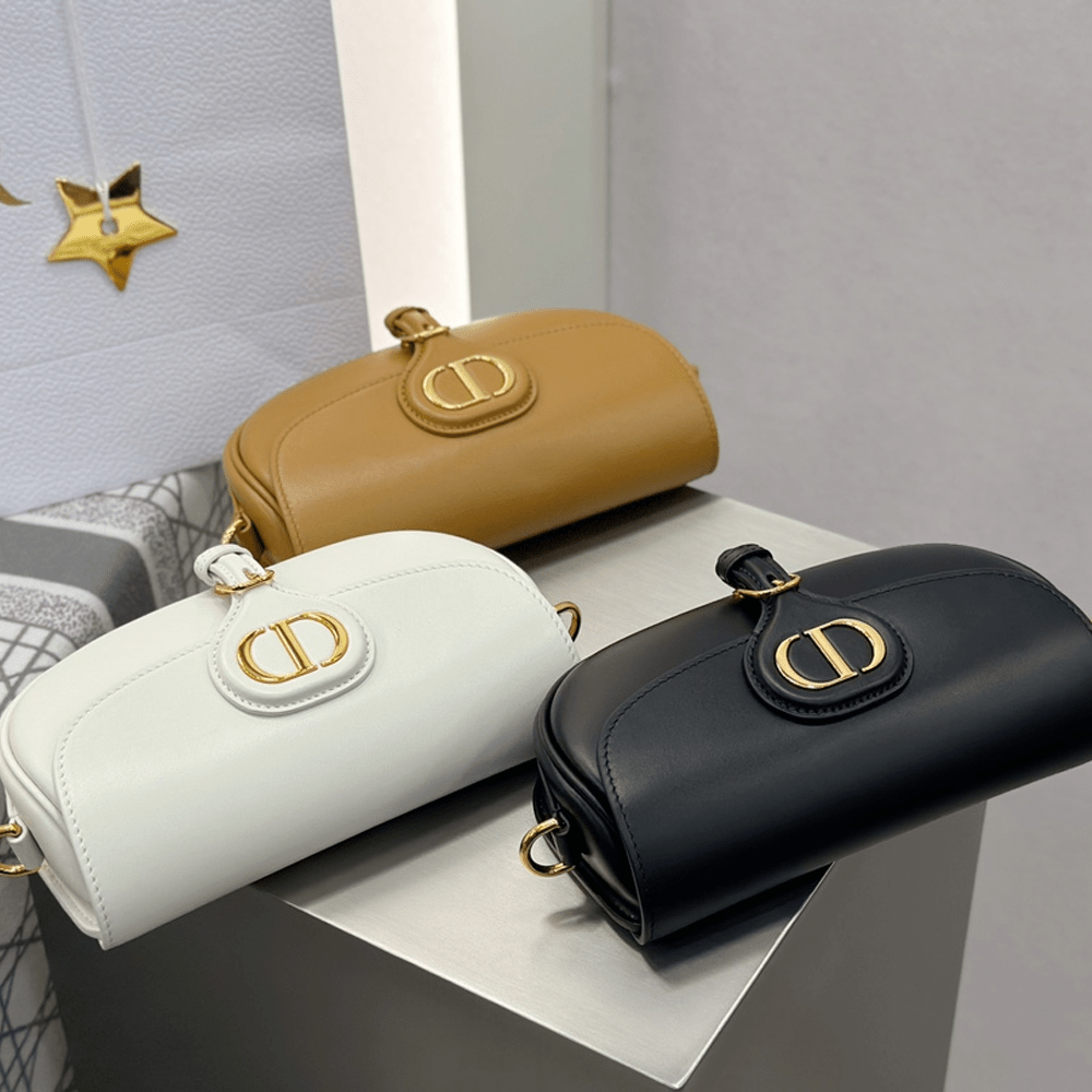 디올 미디엄 바비 백 블랙 브라운 민트 송아지 가죽