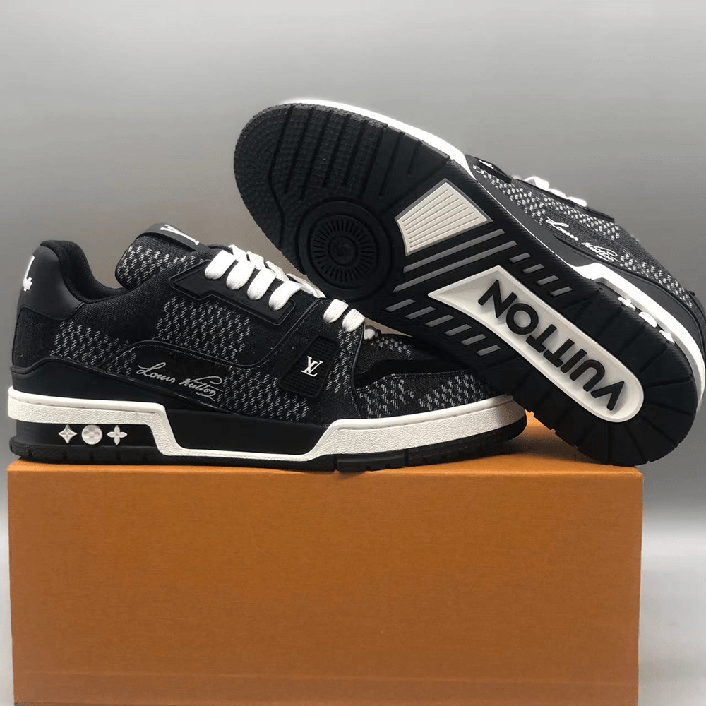 루이비통 LV 트레이너 스니커즈 다미에 데님 블랙