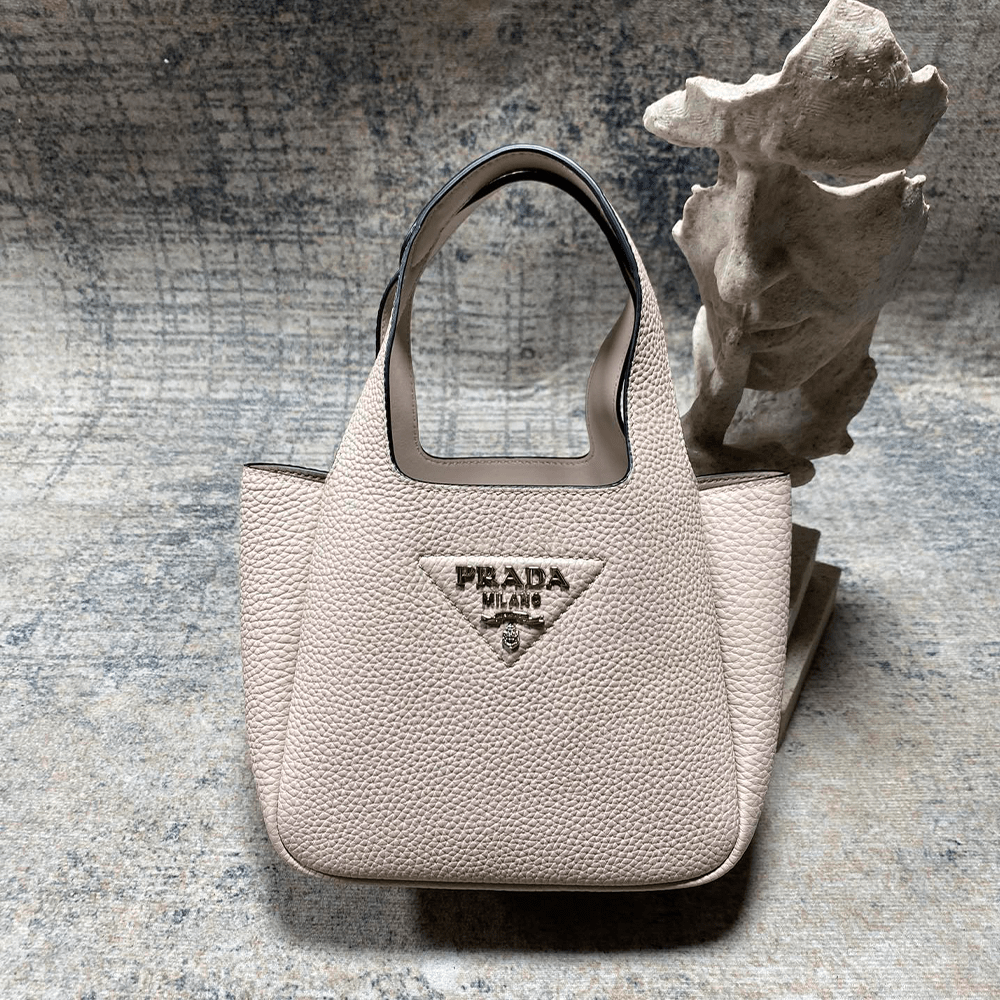 프라다 토트백 가죽 미니백 크림 1BA349