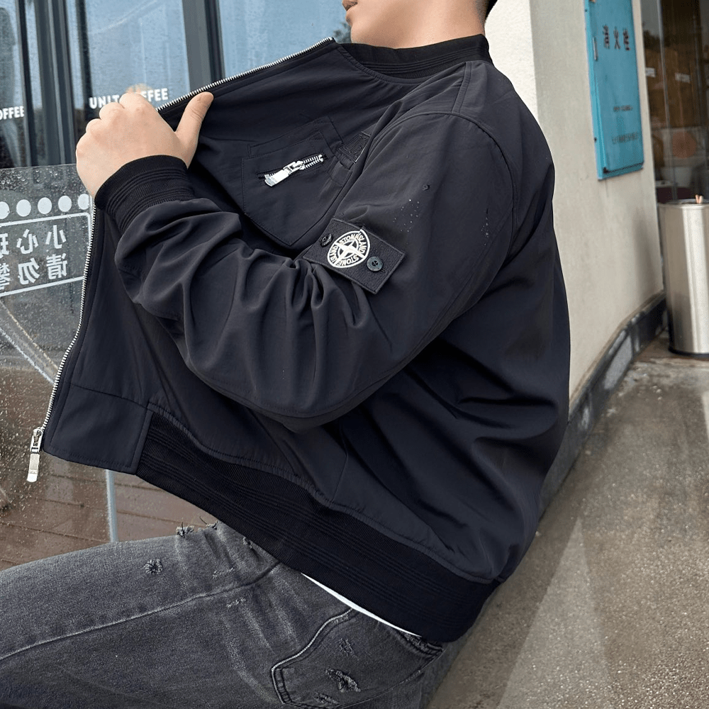 디올 X 스톤아일랜드 콜라보 봄버 자켓 블랙