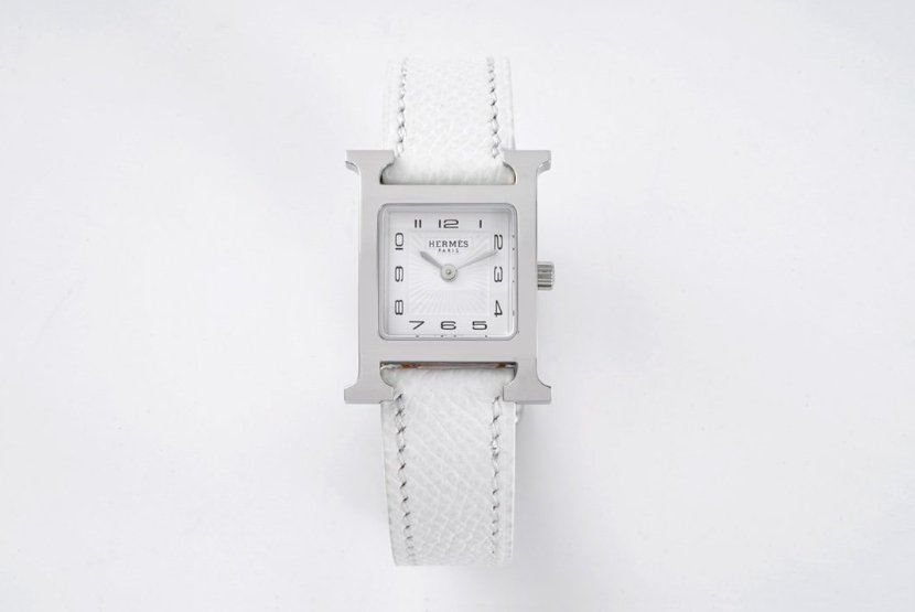 에르메스 H아워 PM 은장 레더 스트랩 21/26mm W036704WW00