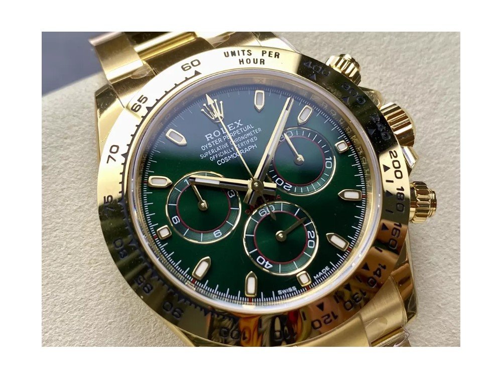 롤렉스 데이토나 크로노그래프 헐크 그린 다이얼 바인덱스 YG 금통 40mm 116508