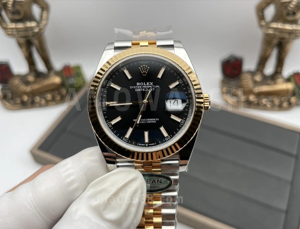 롤렉스 데이저스트 블랙 다이얼 옐골 콤비 쥬빌레 41mm 126333