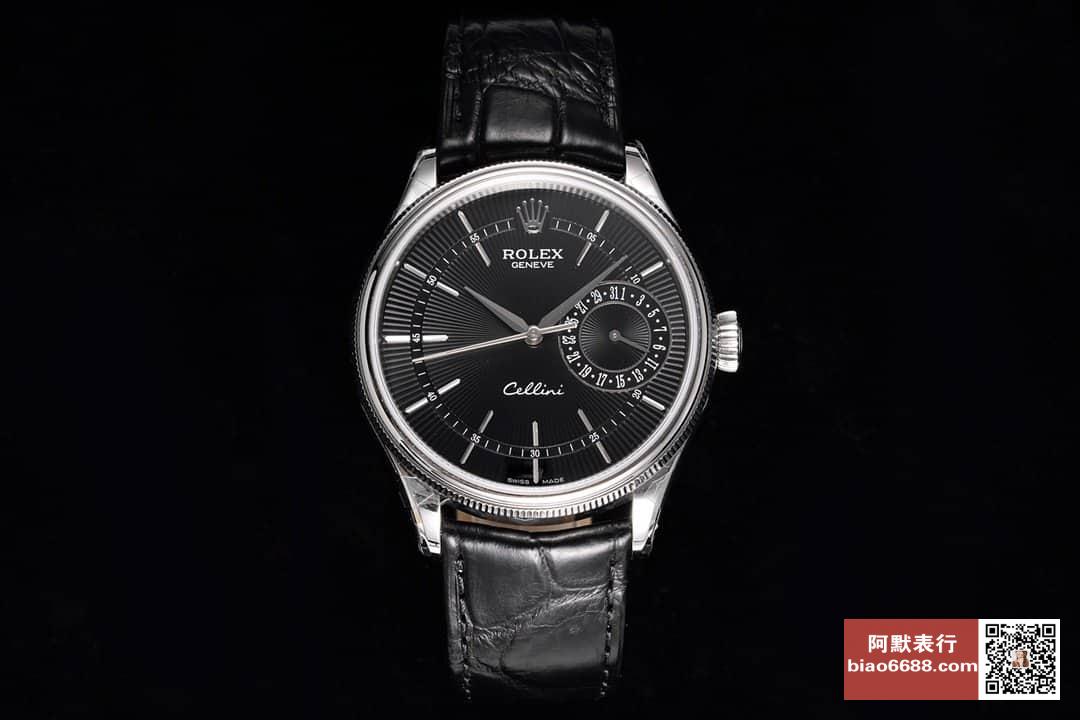 롤렉스 셀리니 시리즈 캘린더 화이트골드 블랙 다이얼 39mm m50519-0014