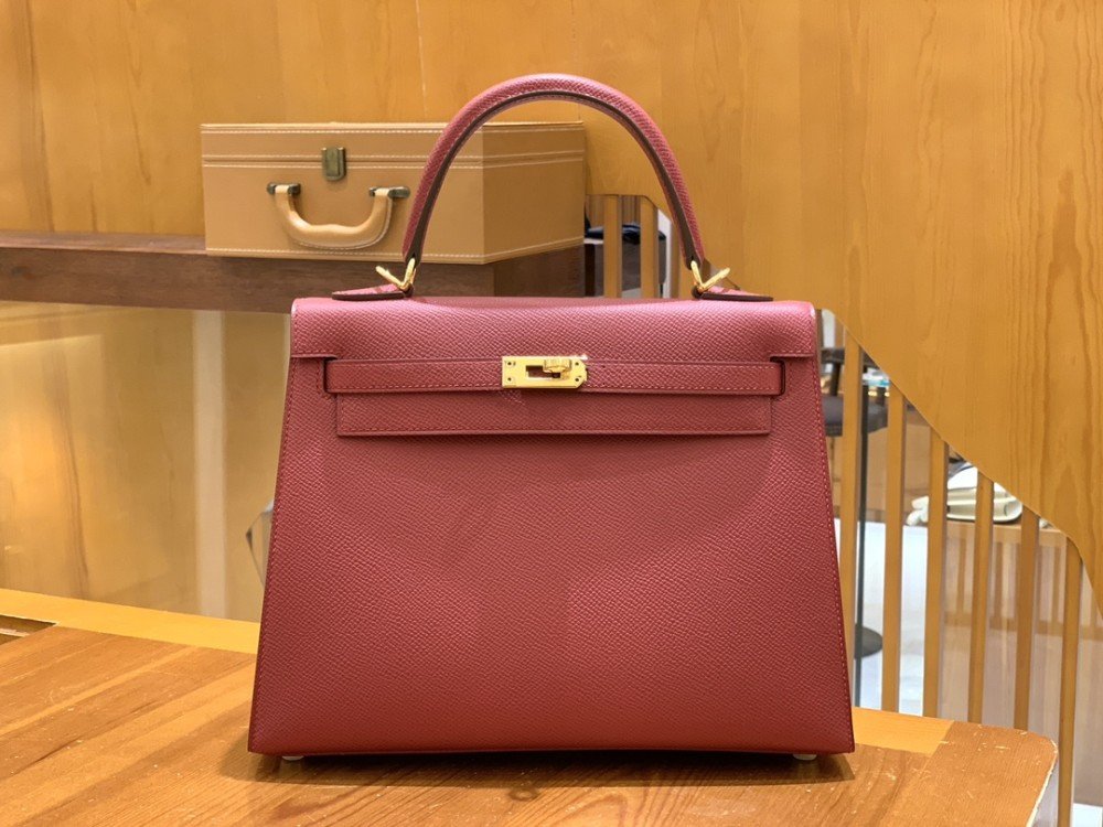 올수공 에르메스 켈리 25 엡송 가넷 레드 골드 버클