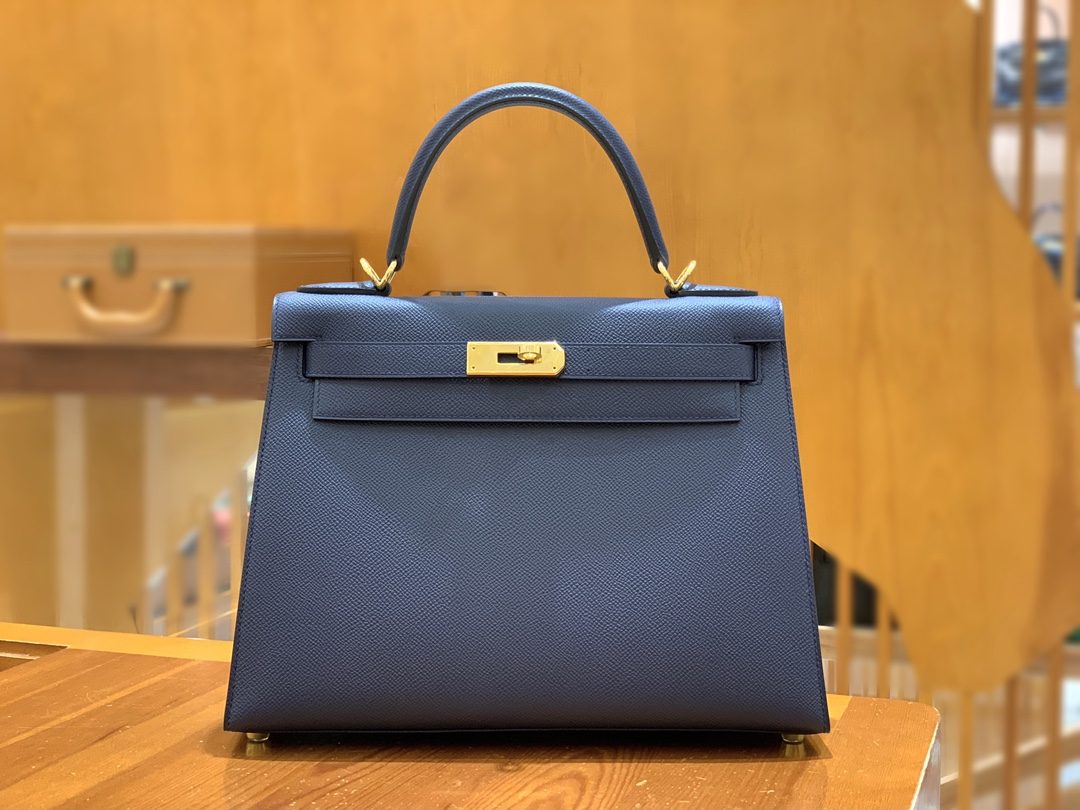 올수공 에르메스 켈리 28 엡송 사파이어 블루 골드 버클