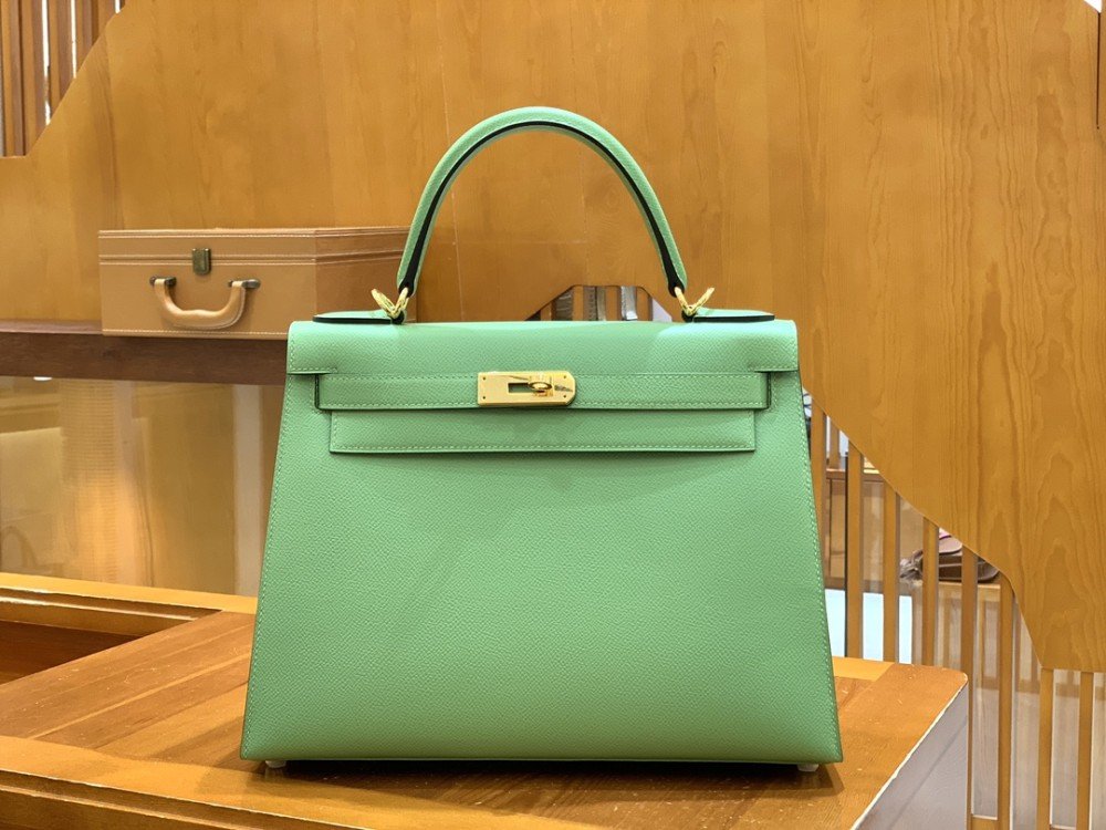 올수공 에르메스 켈리 28 엡송 아보카도 그린 골드 버클