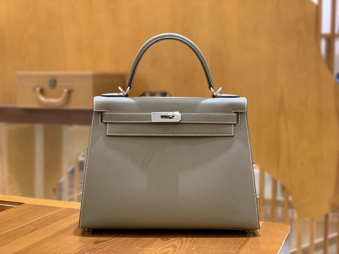 올수공 에르메스 켈리 28 엡송 엘리펀트 그레이 실버 버클