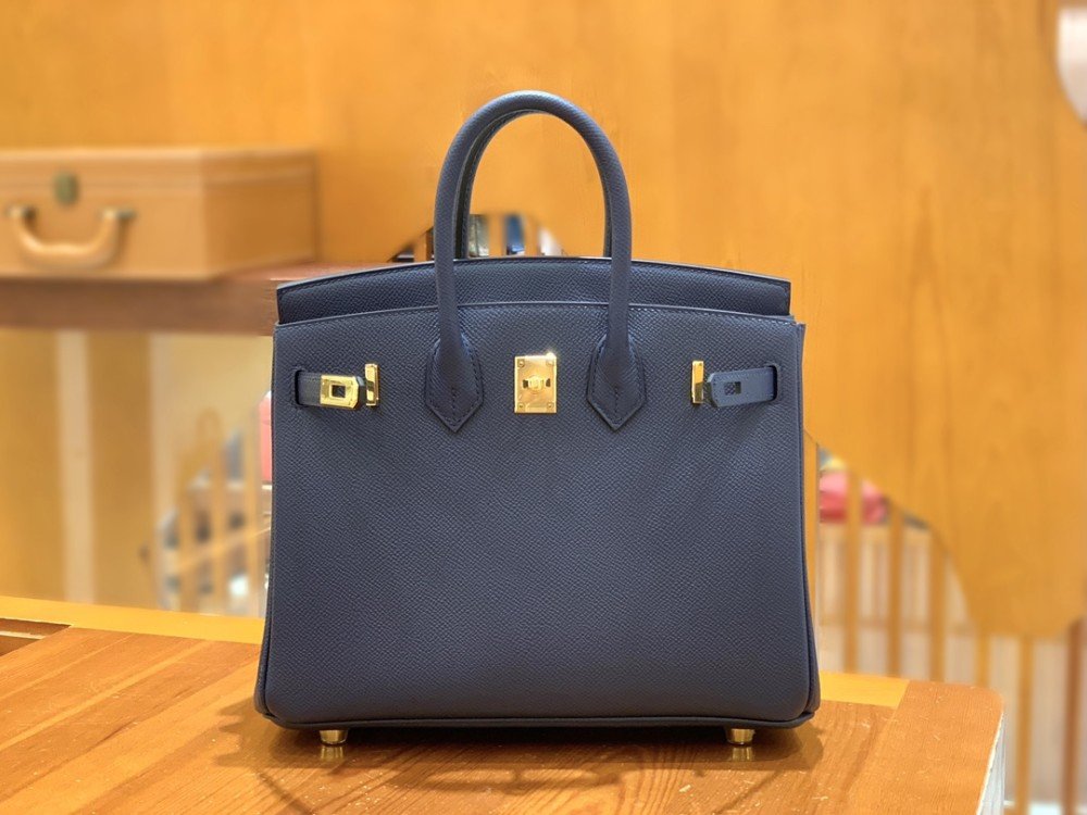 올수공 에르메스 버킨 25 엡송 사파이어 블루 골드 버클