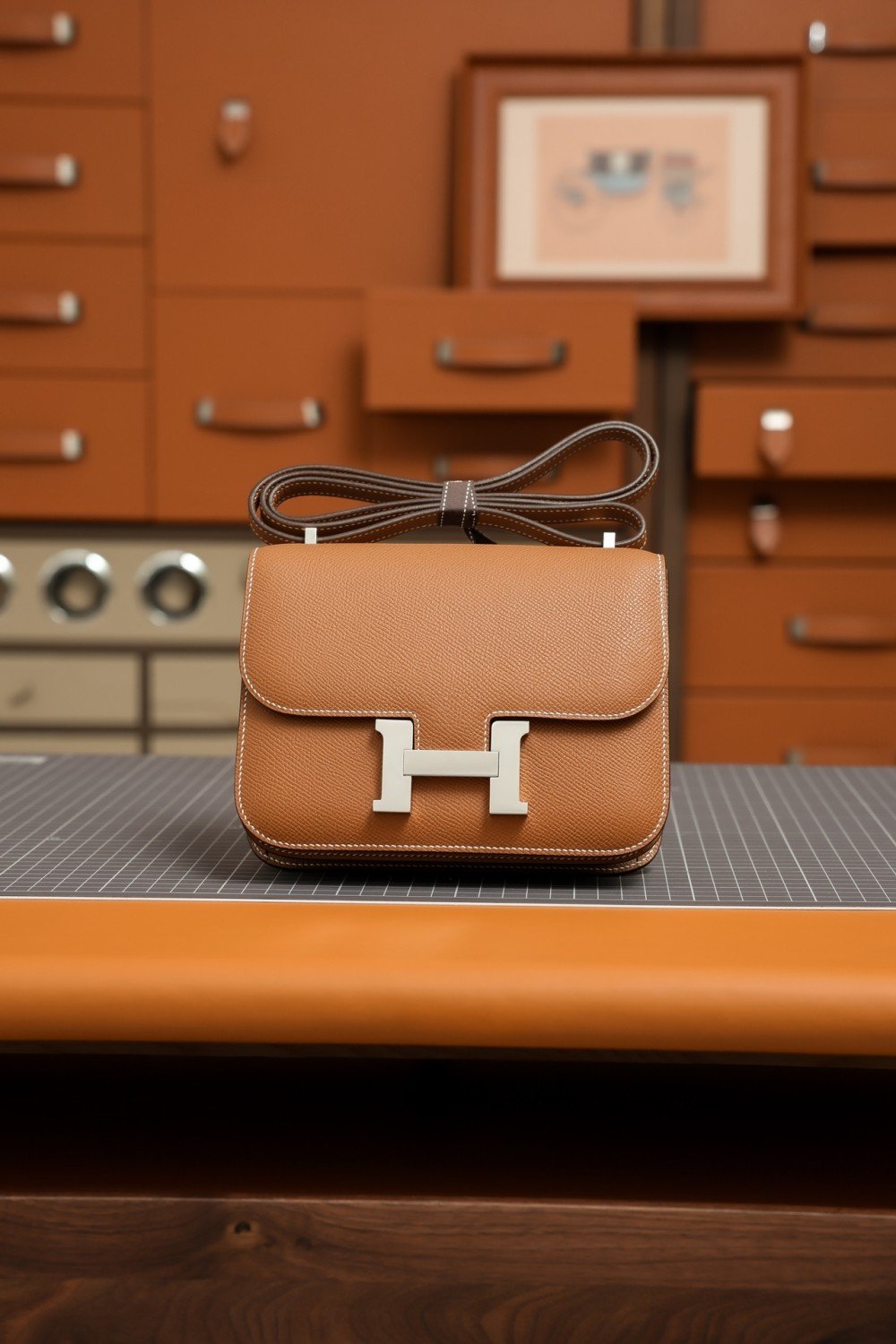 올수공 에르메스 콘스탄스 18 브라운 앱송 팔라듐 버클