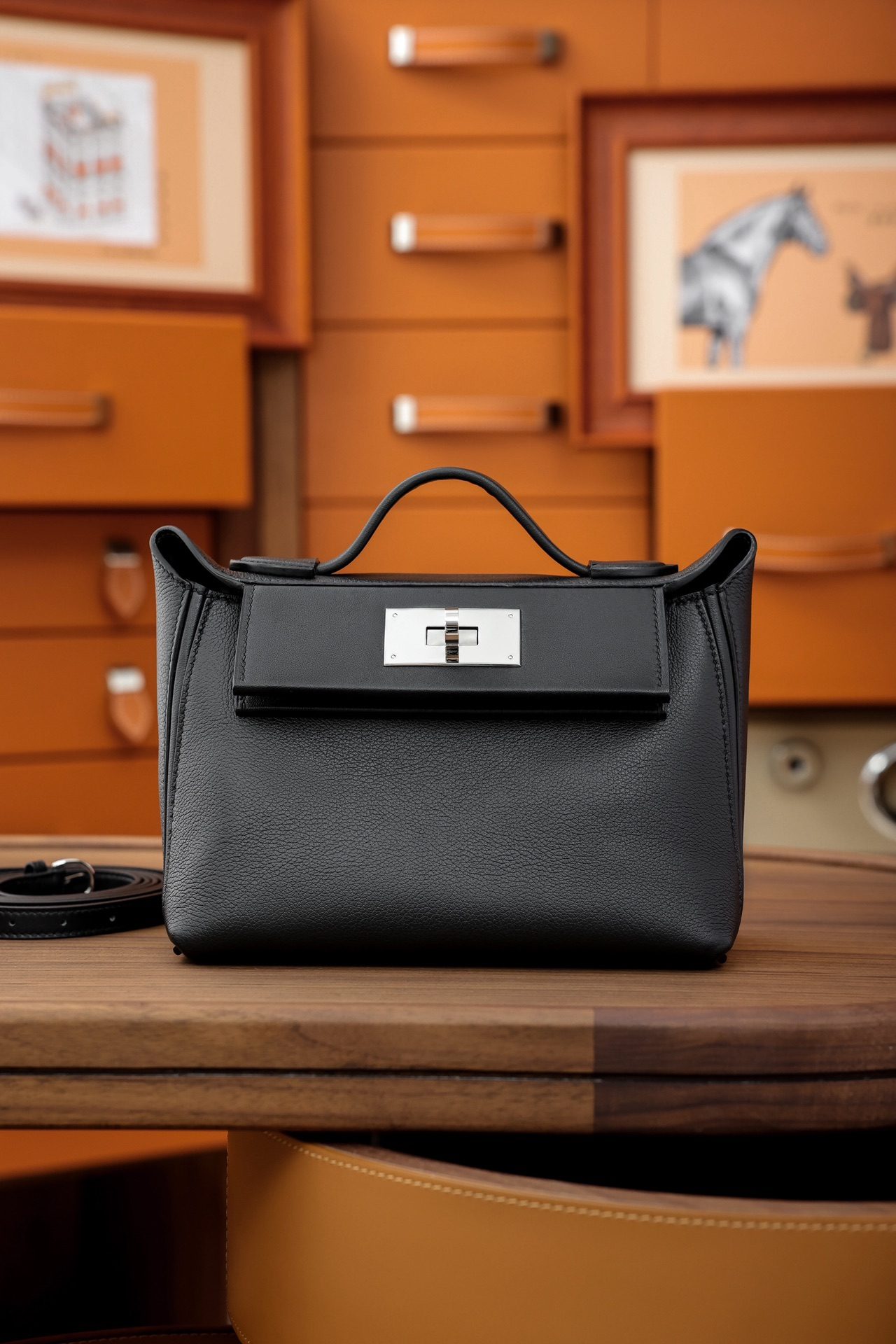 올수공 에르메스 2424 미니 백 블랙 팔라듐 하드웨어