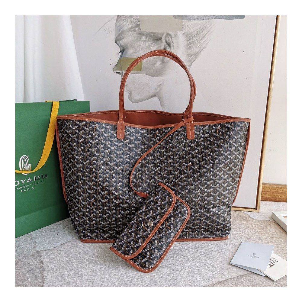 고야드 생루이 토트백 GM 블랙텐