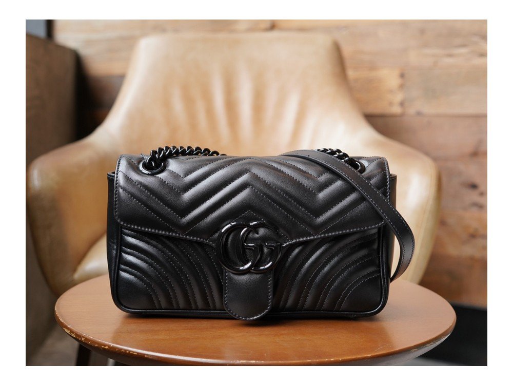 구찌 마몽 숄더백 블랙