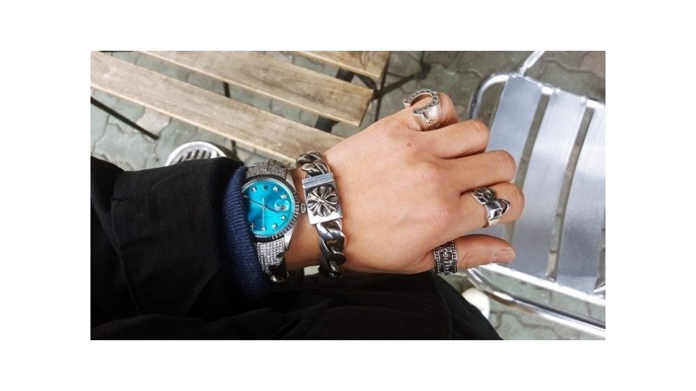 Chrome Hearts 크롬하츠 오리지널 크로스 체인 팔찌