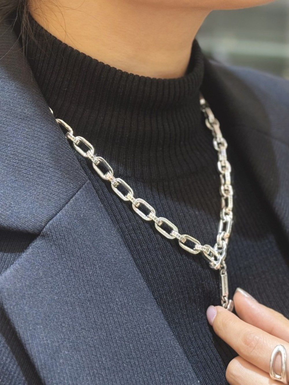 Chrome Hearts 크롬하츠 페이퍼 E 체인 목걸이 QB팩토리