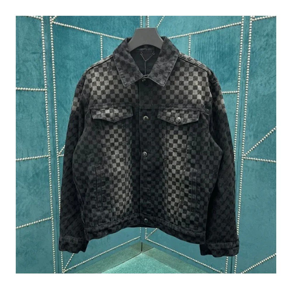 루이비통 플록 다미에 데님 트러커 재킷