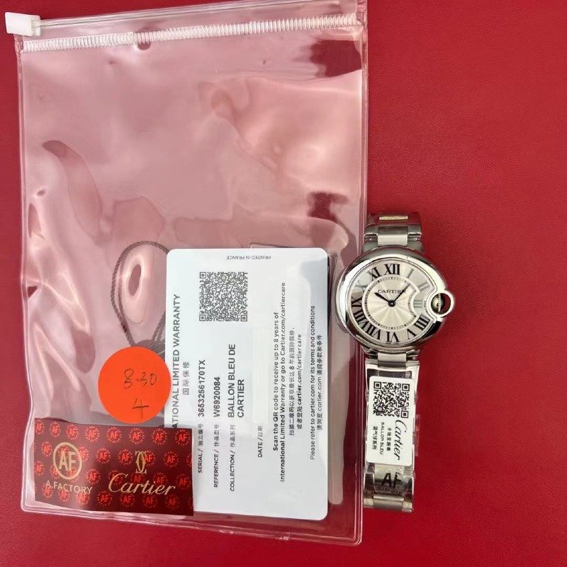 [더빠른배송] AF공장 발롱블루 33mm 화이트 쿼츠 QC완료